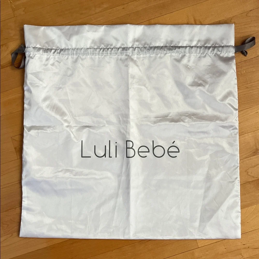 🤍 Dust Bag for Luli Bebe Diaper Bag — Oversized — Square — Silky Satin White
